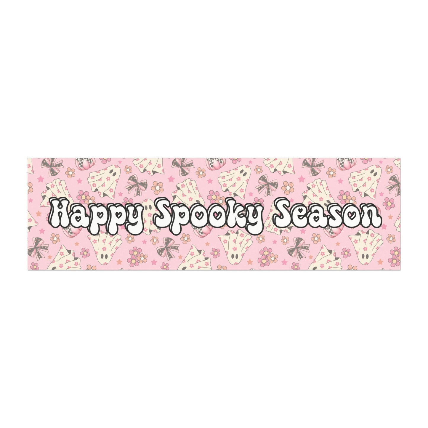 Pink Happy Spooky Season Car Magnet