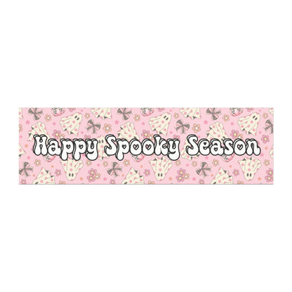 Pink Happy Spooky Season Car Magnet