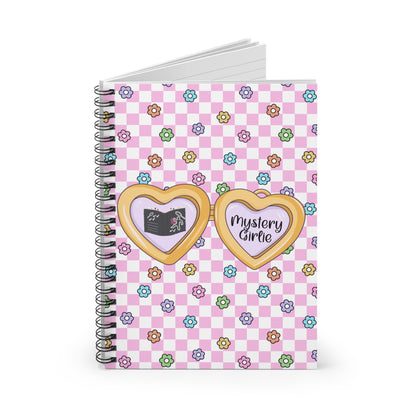 Pink Mystery Girlie Spiral Notebook - Ruled Line