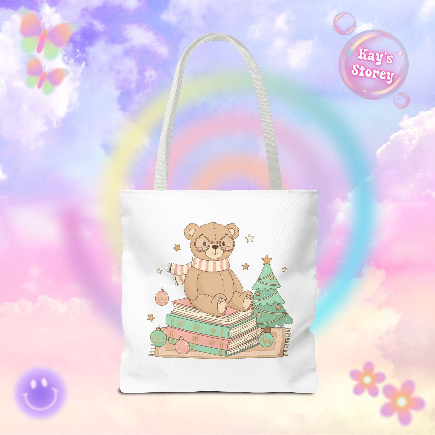 Bear & Books Tote Bag