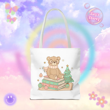 Bear & Books Tote Bag