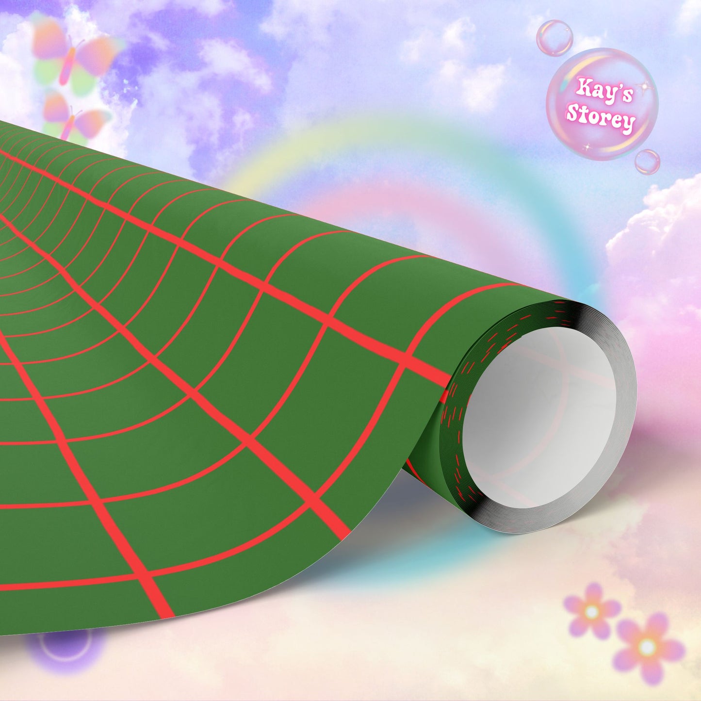 Green Stripe Wrapping Paper