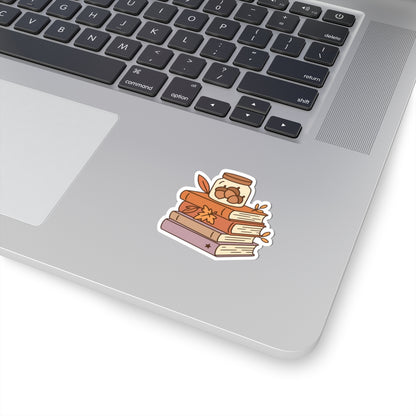 Autumn Book Stack Stickers, Fall Reading Planner Stickers, Book Lover Gifts, Bookworm Decals, Cozy Reading Accessories, Seasonal