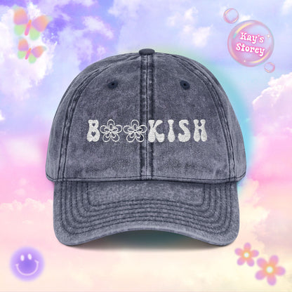 Bookish Embroidered Vintage Cap