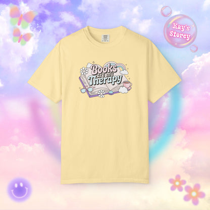 Books Are My Therapy Comfort Colors T-Shirt