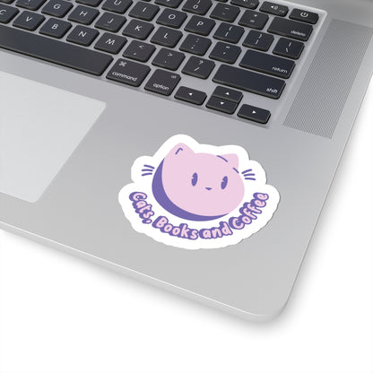 Cats, Books & Coffee Sticker