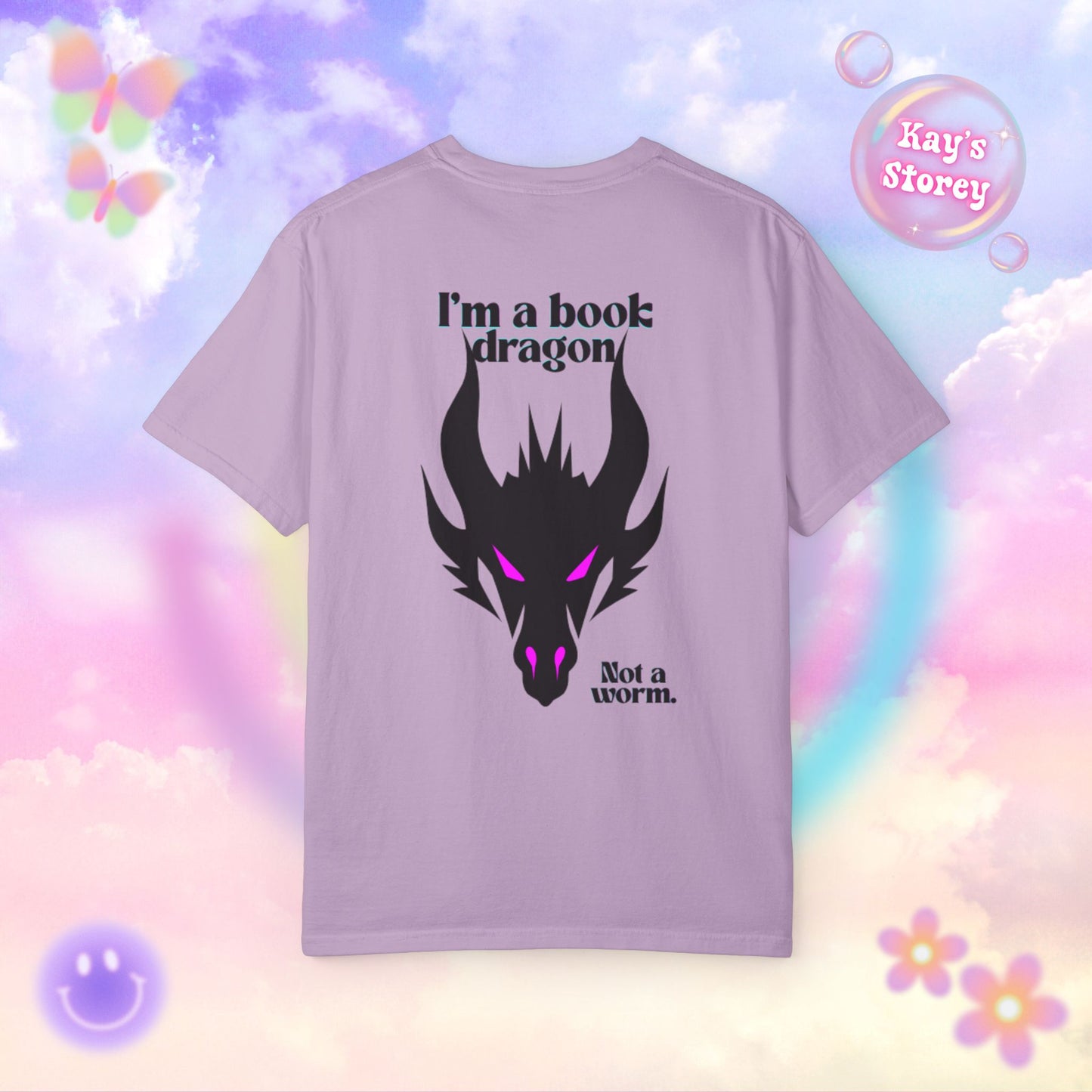 Book Dragon Pink Comfort Colors T-Shirt