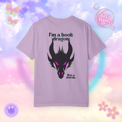 Book Dragon Pink Comfort Colors T-Shirt