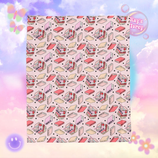 Romance Tropes Bookish Velveteen Plush Blanket - Cozy Reading Throw