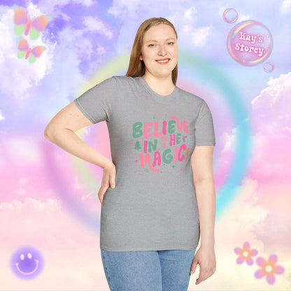 Believe in the Magic Bookish Holiday T-Shirt - Book Lover Christmas Shirt