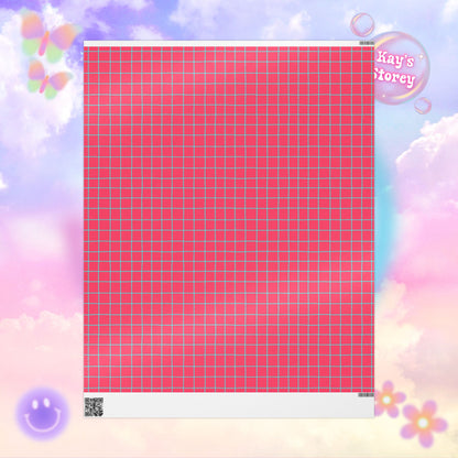 Pink & Blue Stripe Wrapping Paper