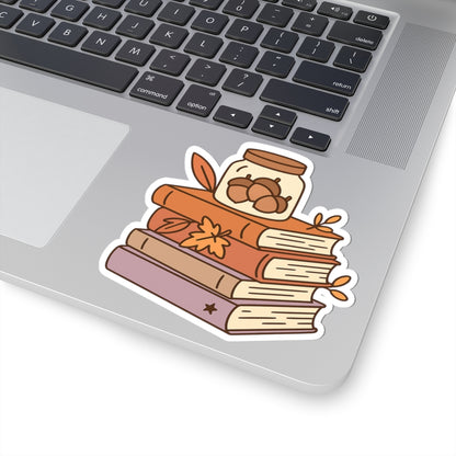 Autumn Book Stack Stickers, Fall Reading Planner Stickers, Book Lover Gifts, Bookworm Decals, Cozy Reading Accessories, Seasonal