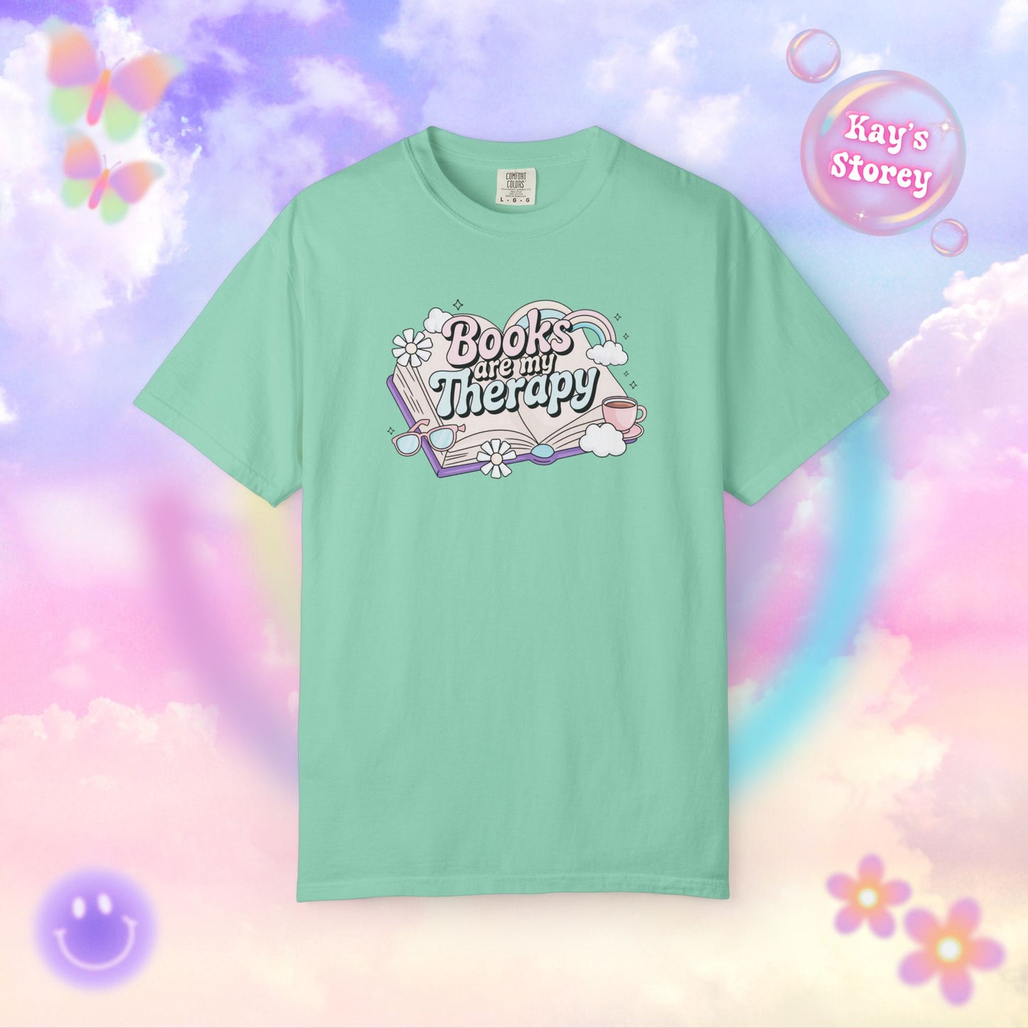 Books Are My Therapy Comfort Colors T-Shirt