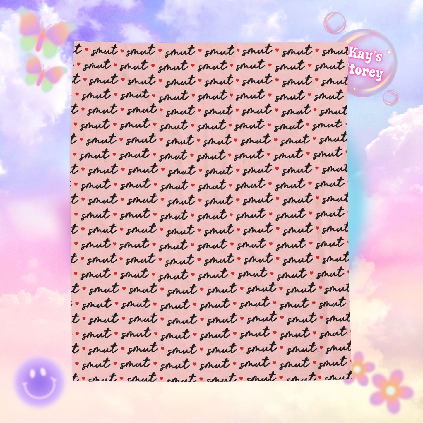 Pink Smut Bookish Velveteen Plush Blanket - Cozy Reading Throw