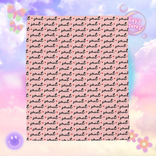 Pink Smut Bookish Velveteen Plush Blanket - Cozy Reading Throw