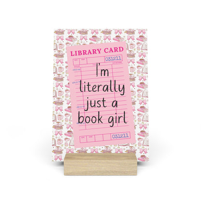 Literally Just a Book Girl Bookshelf Decor with Stand