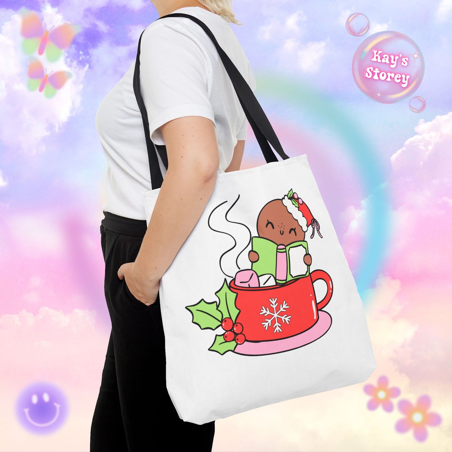 Hot Cocoa & Books Tote Bag