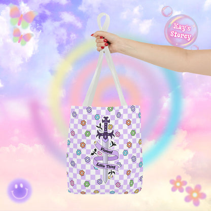 Purple Violent Little Thing Tote Bag