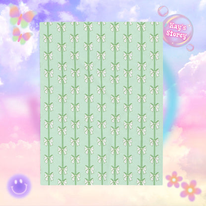 Green Bows Bookish Velveteen Plush Blanket - Cozy Reading Throw