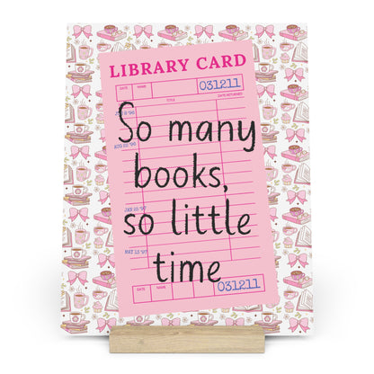 So Many Books, So Little Time Bookshelf Decor with Stand