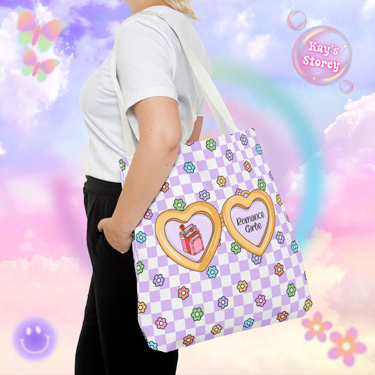 Purple Romance Girlie Tote Bag