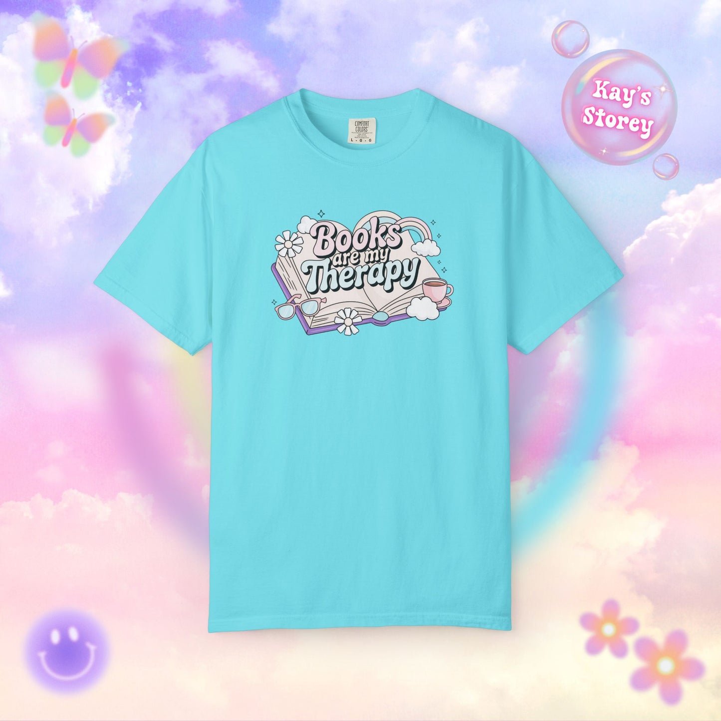 Books Are My Therapy Comfort Colors T-Shirt