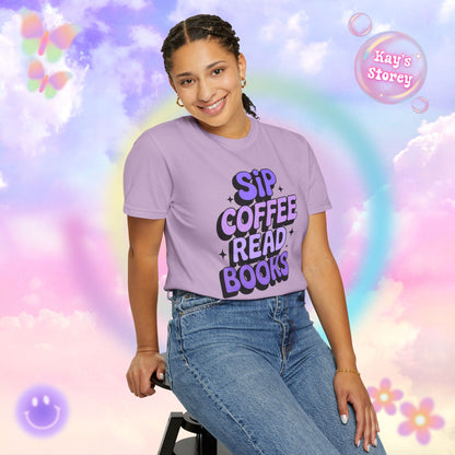 Sip Coffee Read Books Comfort Colors T-Shirt