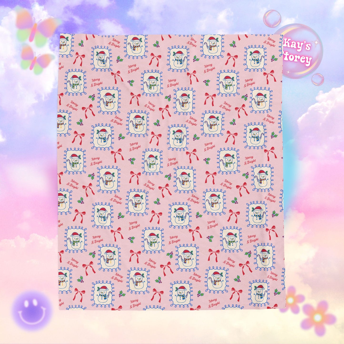 Snowman Bookish Velveteen Plush Blanket - Cozy Reading Throw