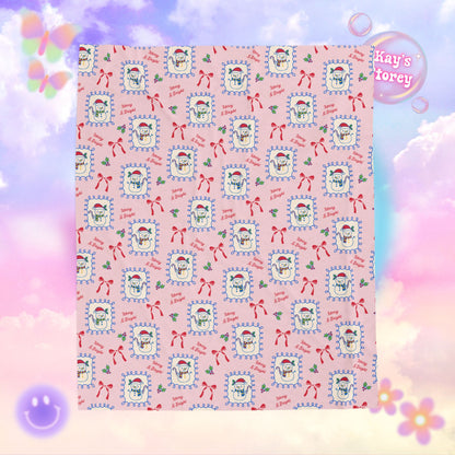 Snowman Bookish Velveteen Plush Blanket - Cozy Reading Throw