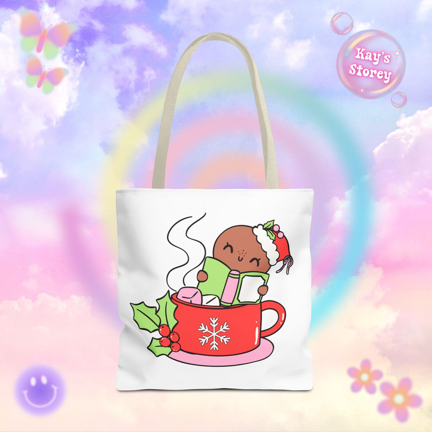 Hot Cocoa & Books Tote Bag