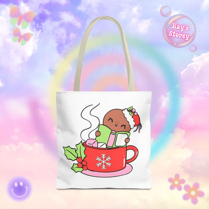 Hot Cocoa & Books Tote Bag