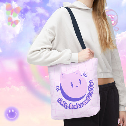 Cats, Books & Coffee Tote Bag
