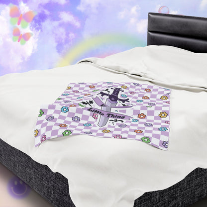 Purple Violent Little Thing Velveteen Plush Blanket