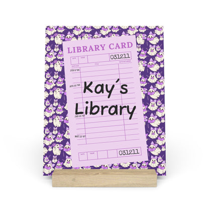 Personalized Bookshelf Decor with Stand