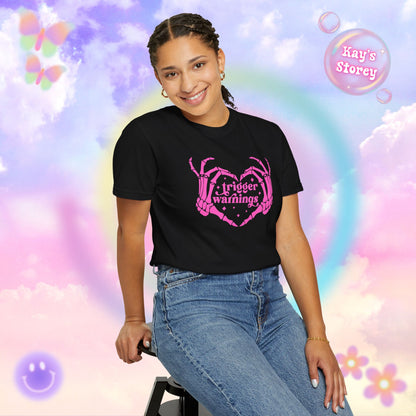 Pink Trigger Warnings Comfort Colors T-Shirt