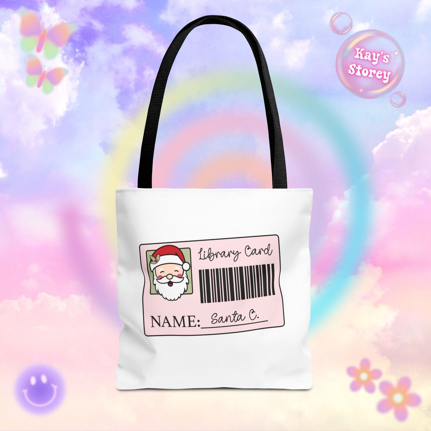 Santa Library Card Tote Bag