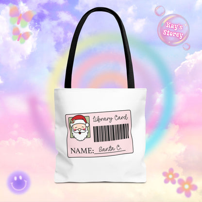 Santa Library Card Tote Bag
