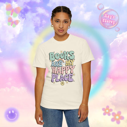 Books Are My Happy Place Comfort Colors T-Shirt