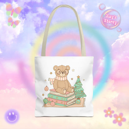 Bear & Books Tote Bag