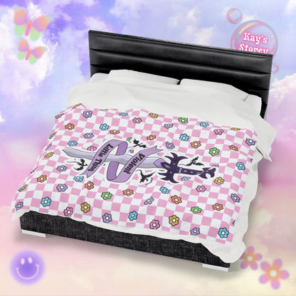 Pink Violent Little Thing Velveteen Plush Blanket
