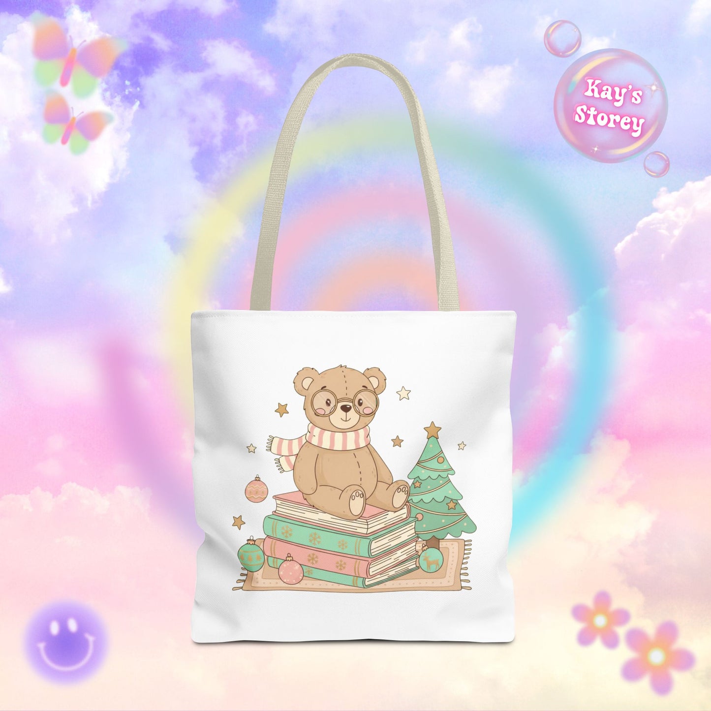 Bear & Books Tote Bag
