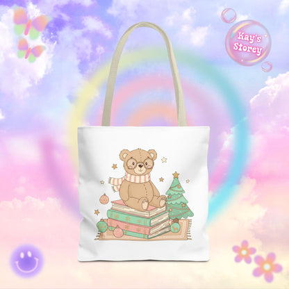 Bear & Books Tote Bag