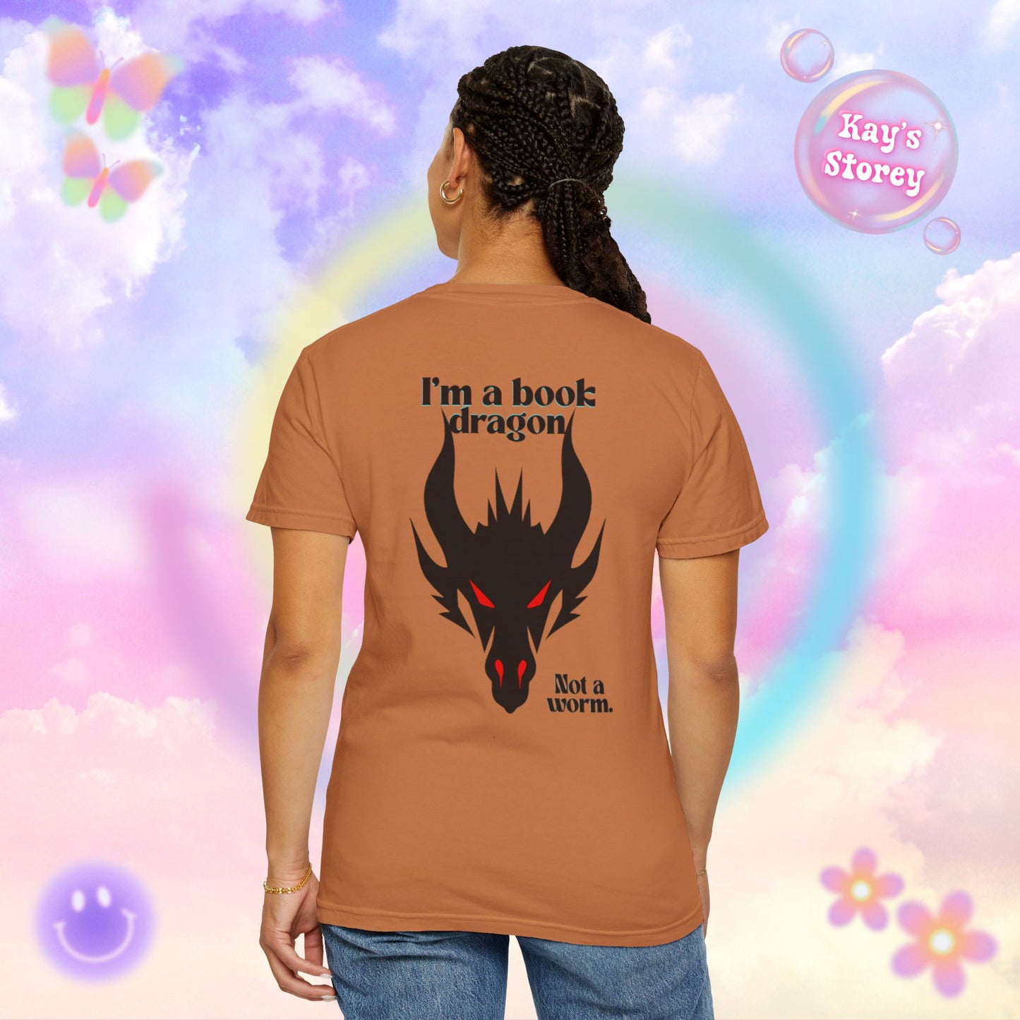 Book Dragon Red Comfort Colors T-Shirt