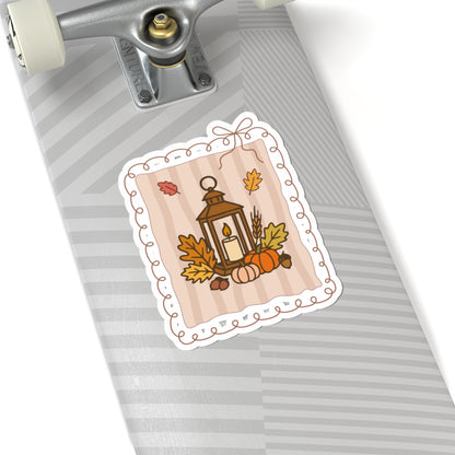 Autumn Lantern Sticker, Fall Planner Stickers, Book Lover Gifts, Autumn Sticker, Cozy Accessories, Seasonal Sticker