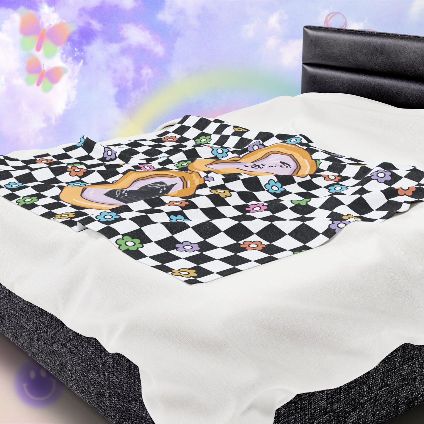 Mystery Girlie Velveteen Plush Blanket