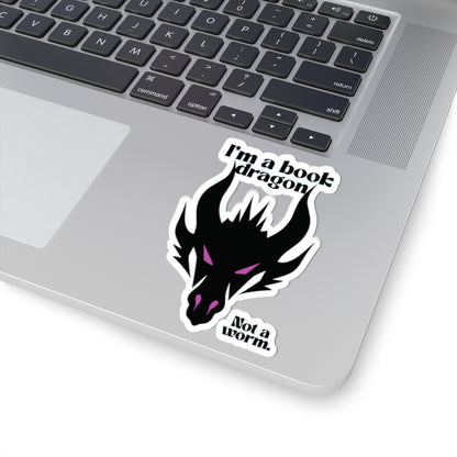 Pink Book Dragon Sticker