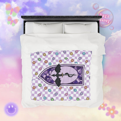 Purple Romantasy Velveteen Plush Blanket