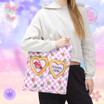 Pink Western Girlie Tote Bag