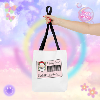 Santa Library Card Tote Bag