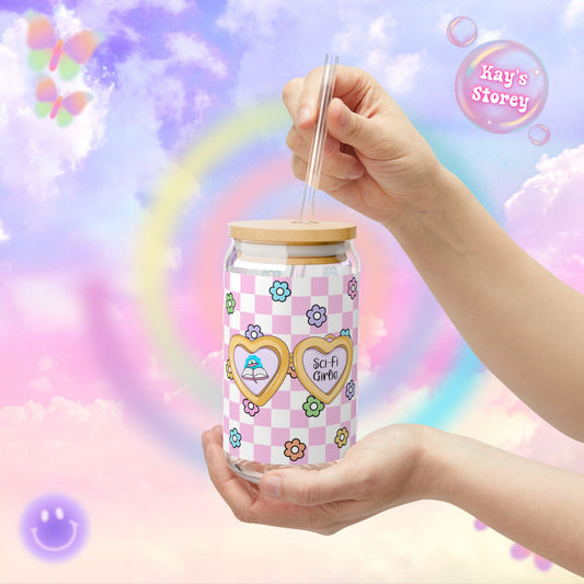 Pink Sci-Fi Girlie Sipper Glass, 16oz